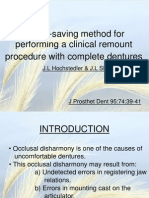 Time-saving clinical remount for dentures