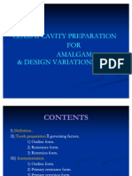 Class II Amalgam Cavity Preparation For Amalgam