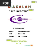 Download Tugas Makalah Appinventor by Hadi Purnomo SN213992871 doc pdf