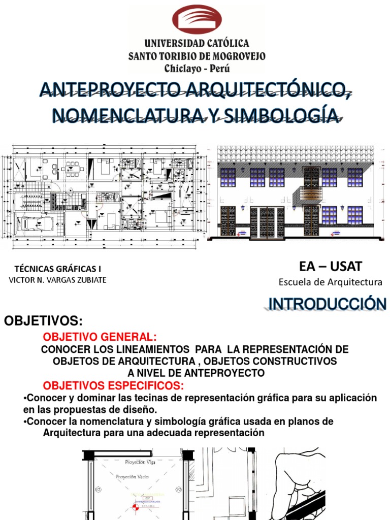 Anteproyecto Arquitectonico Nomenclatura y Simbologia Tecnicas i