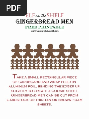 Elf on the Shelf - Gingerbread Men Printable