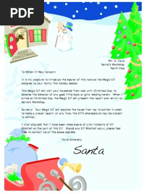 Elf on the Shelf Intro Letter 3