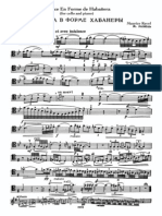 Ravel - Piece en Forme de Habanera Cello