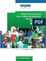 Coneval, Informe de Evaluación de La Política de Desarrollo Social en México 2012