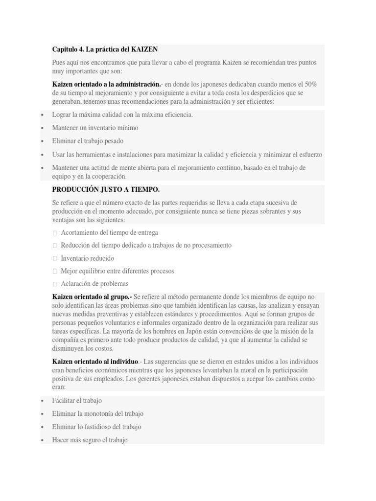 Estrategias Kaizen para la Eficiencia | PDF