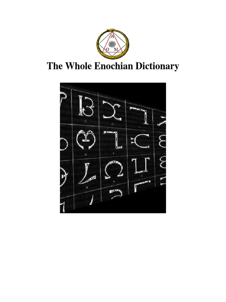 The Whole Enochian Dictionary | PDF