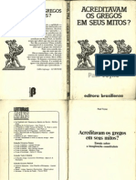 VEYNE, P. Acreditavam Os Gregos Em Seus Mitos