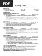 Whitney Tvrdy Resume