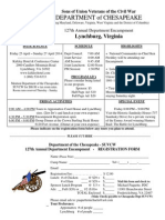 Department of Chesapeake Encampment Sign-Up Form