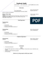 Resume Format Model