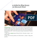 Cara Posting Artikel Ke Blog Secara Langsung Dari Microsoft Word