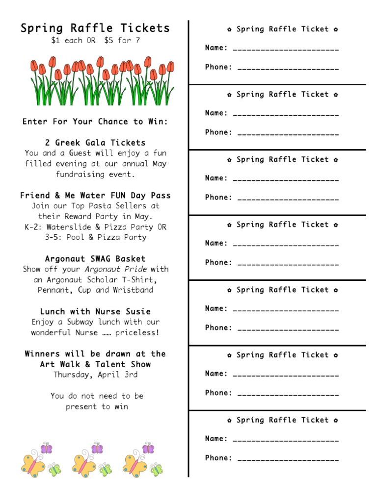 Spring Raffle | PDF