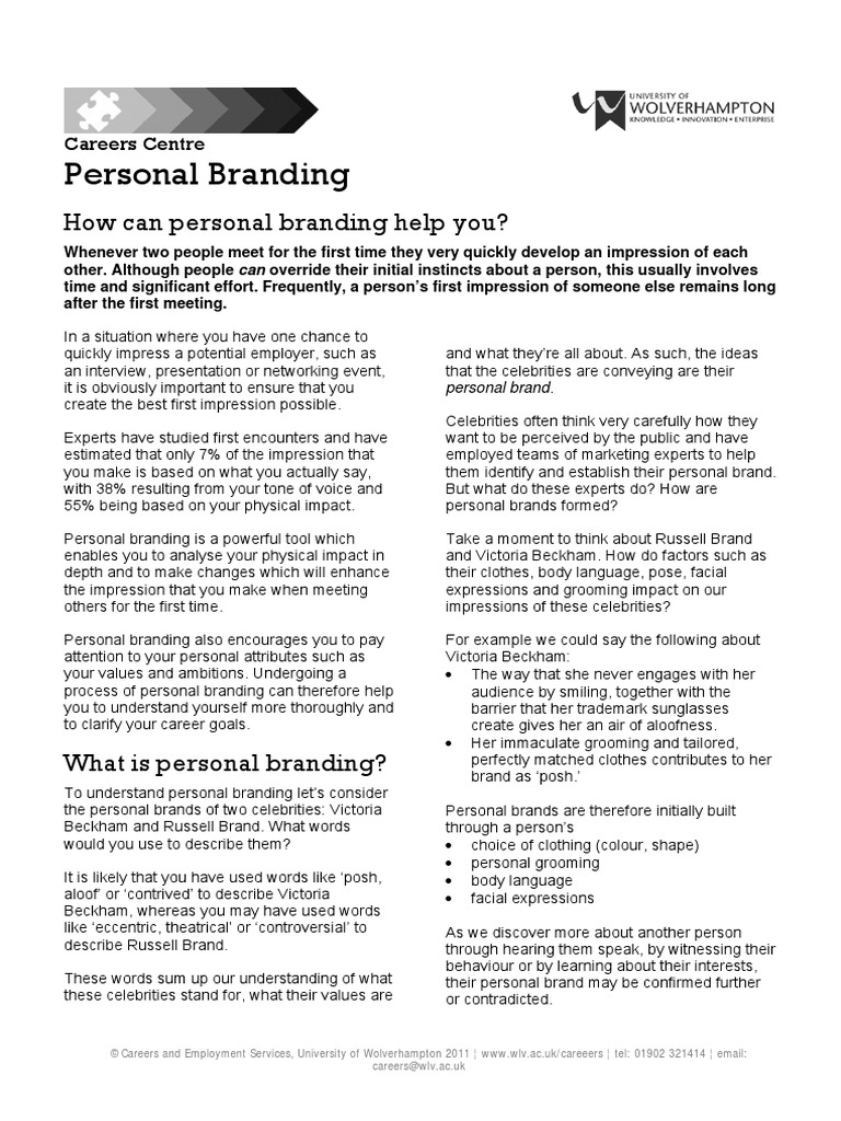 Personal Branding | PDF | Suit (Clothing) | Brand
