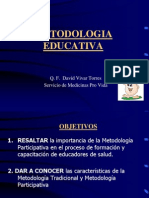 Metodologia Tradicional Versus Participativa