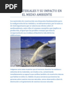 Los Materiales y Su Impacto en El Medio Ambiente