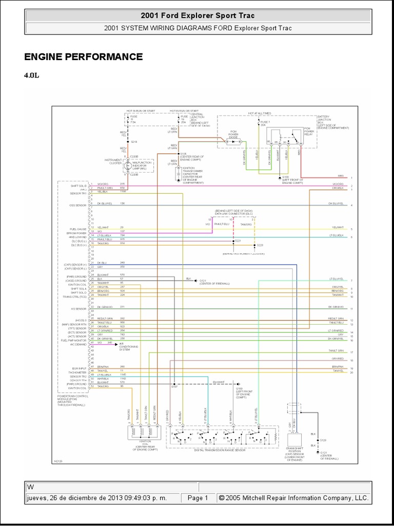 Diagramas Motor Explorer Sport Trac 2001 Pdf