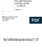 Class-5 Mental Maths