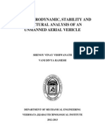 Design, Aerodynamic, Stability and Structural Analysis of An Unmanned Aerial Vehicle