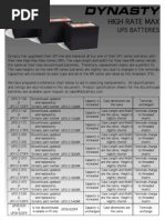 Información Tecnica Batería UPS12-540MR