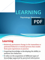 Psychology Department Learning Processes