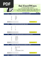 ExcelWays MS-Excel MCQ Set 1