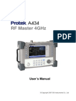 RF Master Protek A434 User's Manual