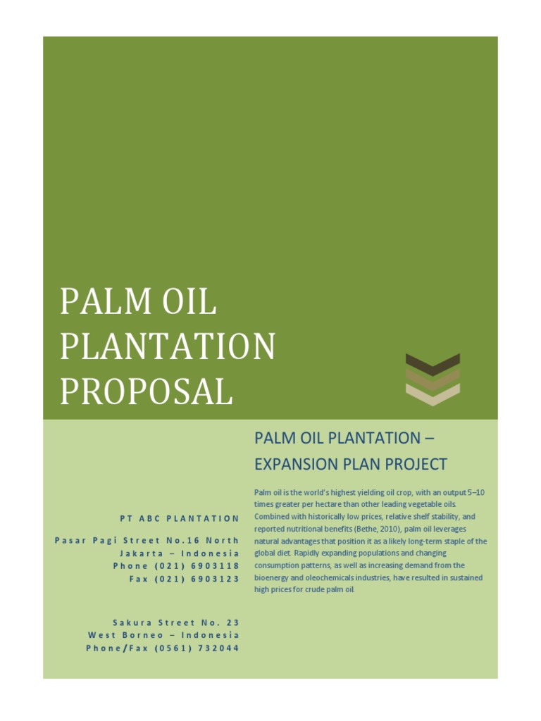 sample palm oil business plan pdf