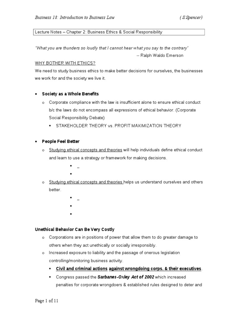 Business Ethics and Social Responsibility | PDF