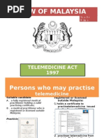 Law of Malaysia Telemedicine