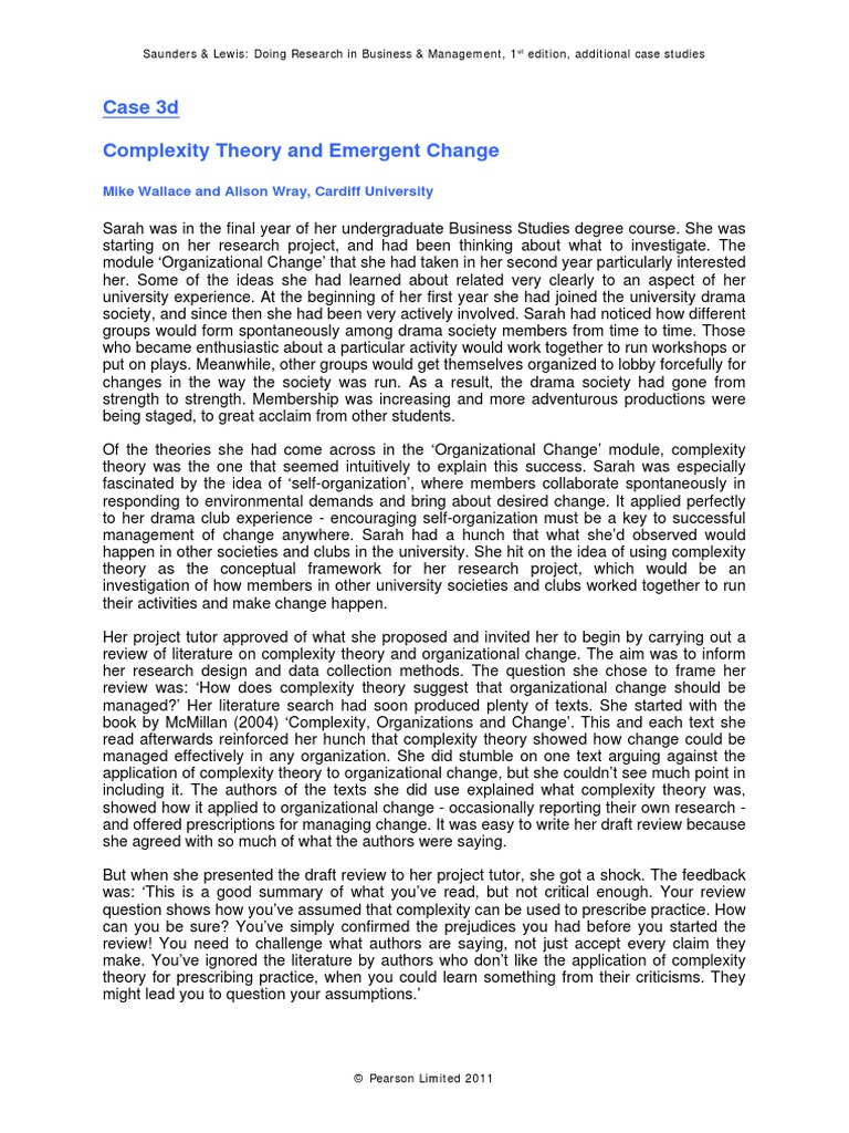 Complexity theory and emergent change case study answers 05 picture