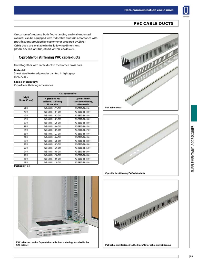 PVC Cable Duct Accessories Guide | PDF | Equipment | Building Engineering