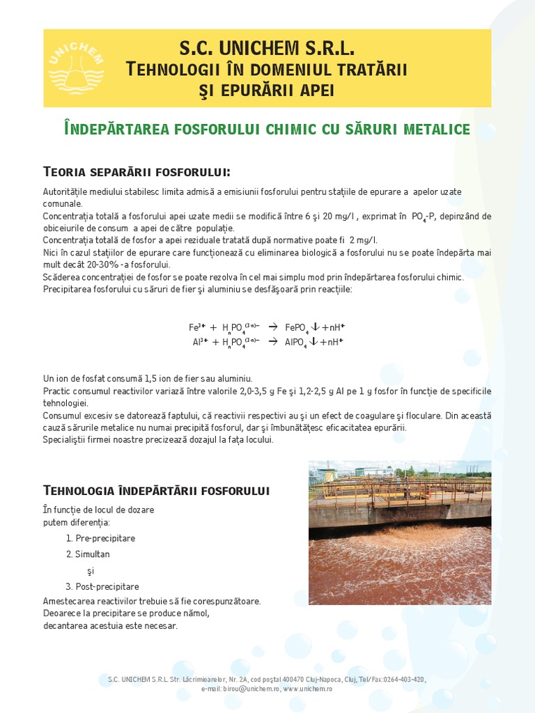 Indepartarea Fosforului Chimic | PDF