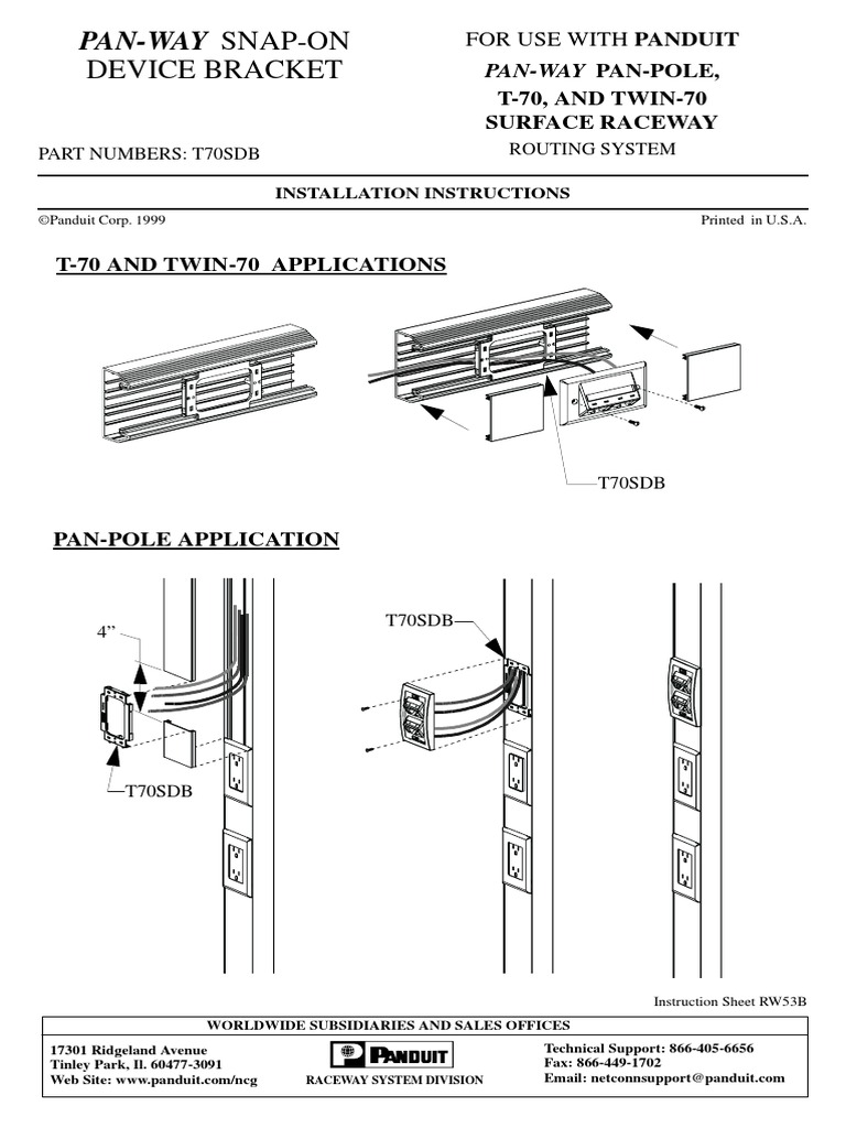 t70sdb-x - Panduit T-70 and Twin-70 Applications | PDF | Business ...