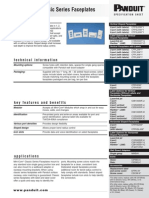 Panduit Mini-Com® Classic Series Faceplates Specification Sheet