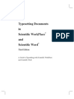 MacKichan - Typeseting Documents in Scientific WorkPlace and Scientific Word