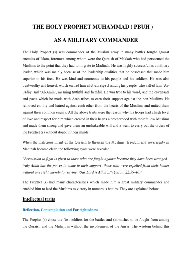 Essay on prophet muhammad in english pdf picture