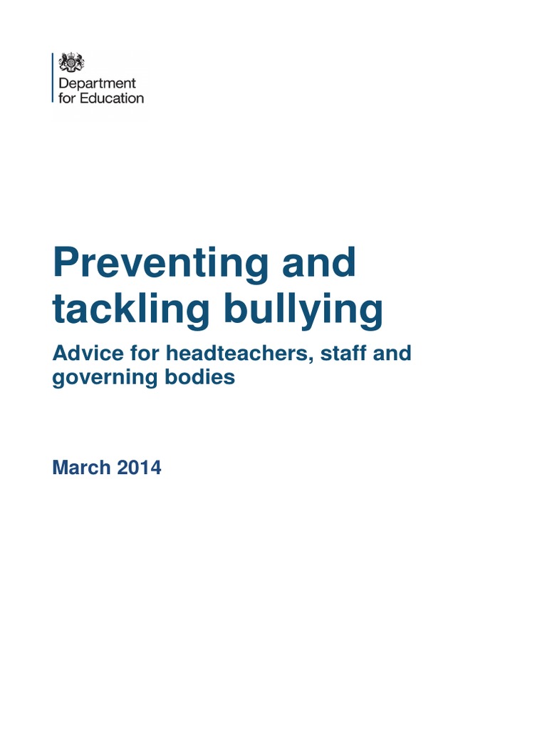 Preventing and Tackling Bullying March14 | PDF | Bullying | Cyberbullying