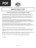 Download Australian Migration and Settlement Awards 3 by Political Alert SN214117360 doc pdf