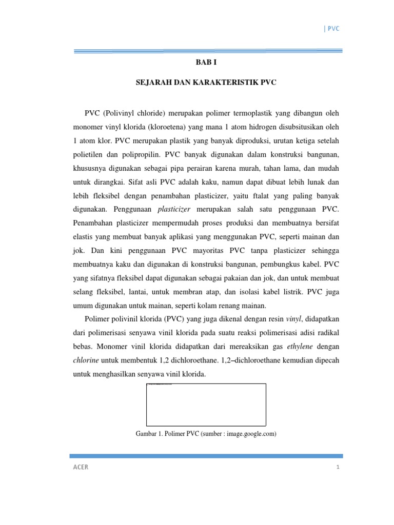 Proses dan Karakteristik PVC | PDF
