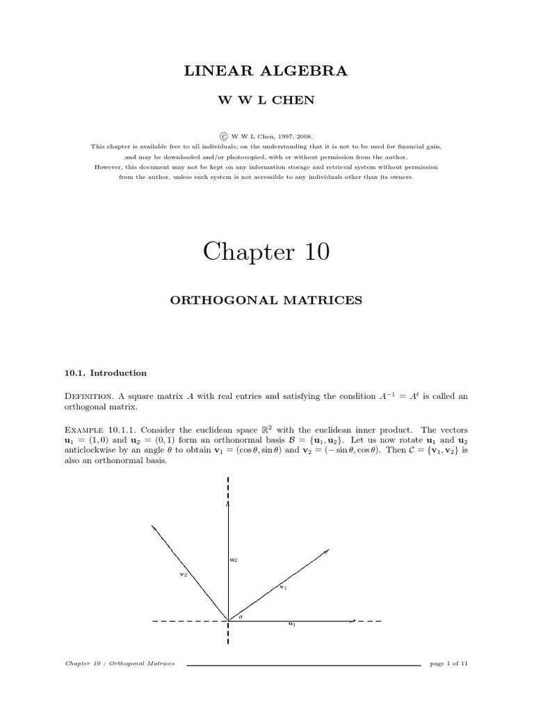 Orthogonal Matrices Eigenvalues And Eigenvectors Matrix (Mathematics)