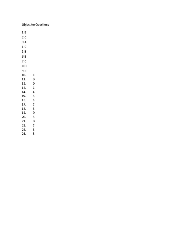 Objective Questions | PDF