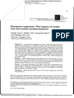 Deceptive Responses the Impact of Verbal and Non-Verbal Countermeasures