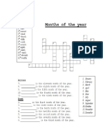 Months of The Year Worksheet