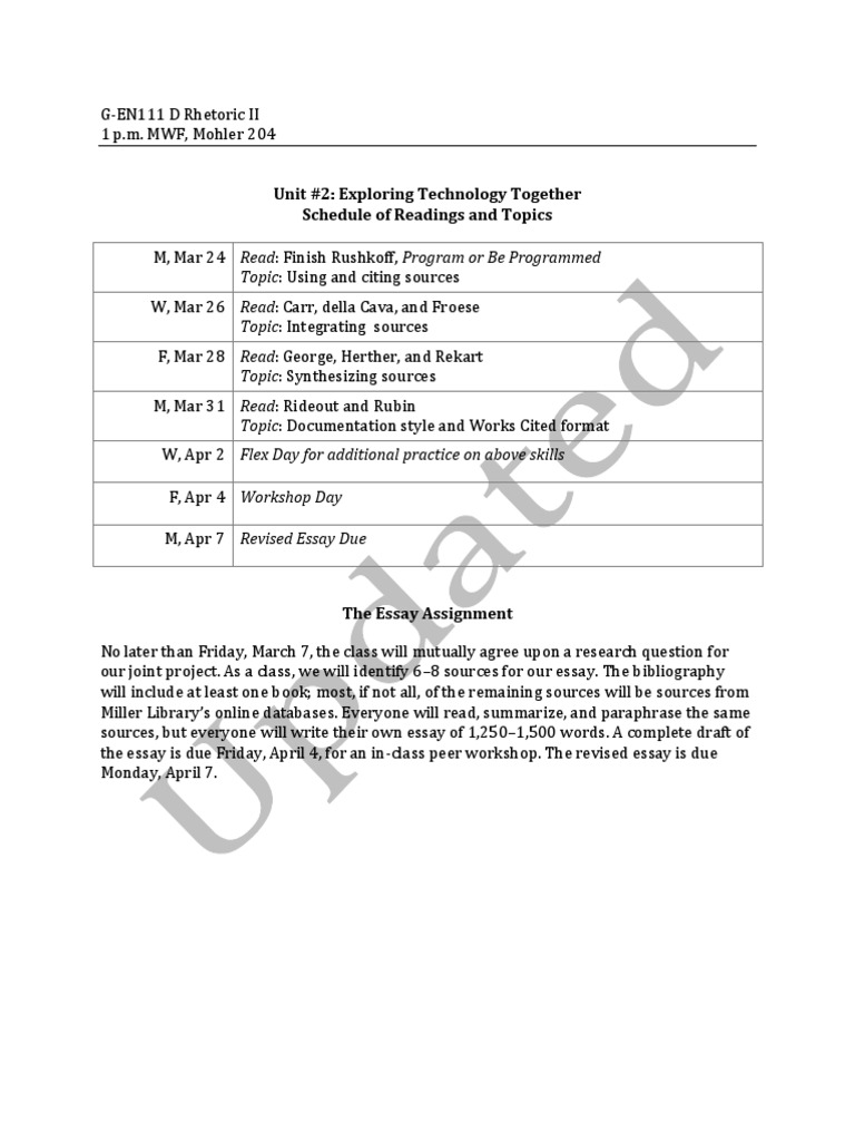 Unit 2: Exploring Technology Together-UPDATED | PDF | Social Science | Art