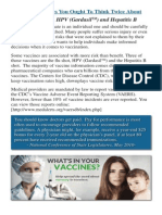 Three Vaccines To Think Twice About
