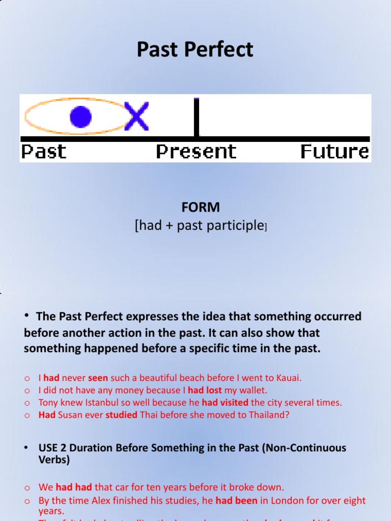 Understanding Past Perfect Tense | PDF | Perfect (Grammar) | English ...