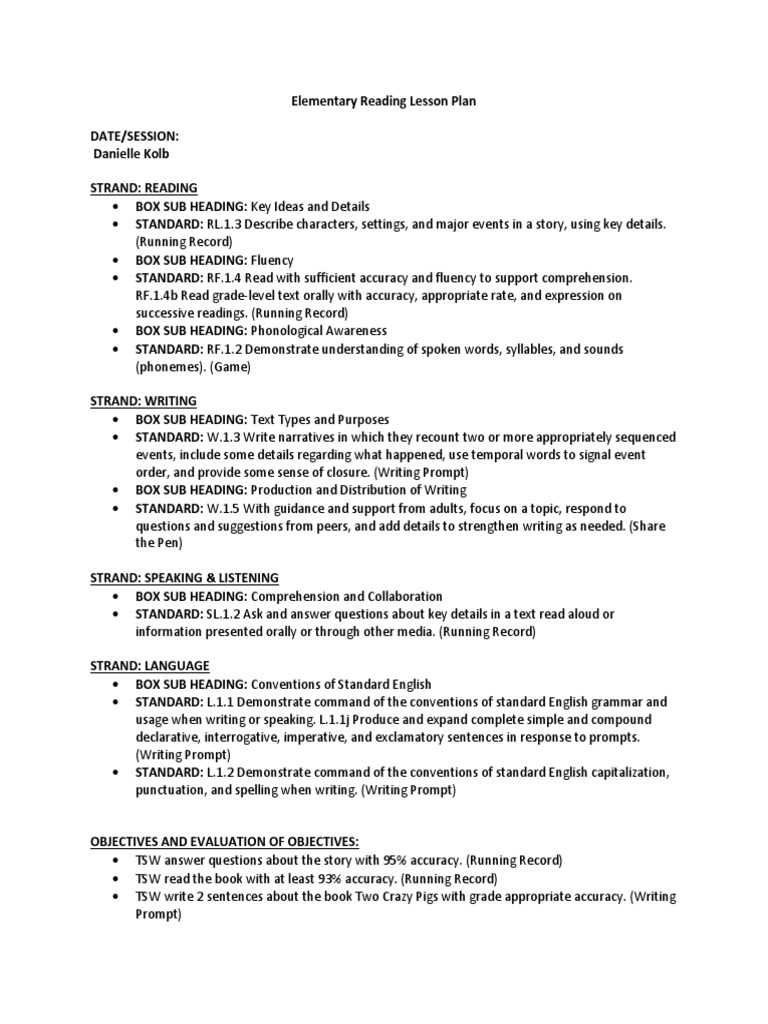 Lesson Plan Online-Public | PDF | Reading Comprehension | English Language