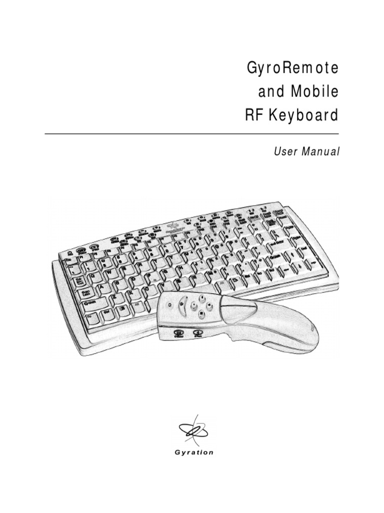 Gyration Keyboard Manual | PDF | Computer Keyboard | Electromagnetic