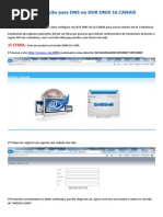 Configuração para DNS no DVR ONIX 16 CANAIS