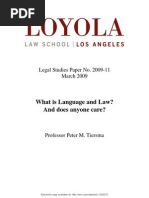 What is Language and Law? And does anyone care?